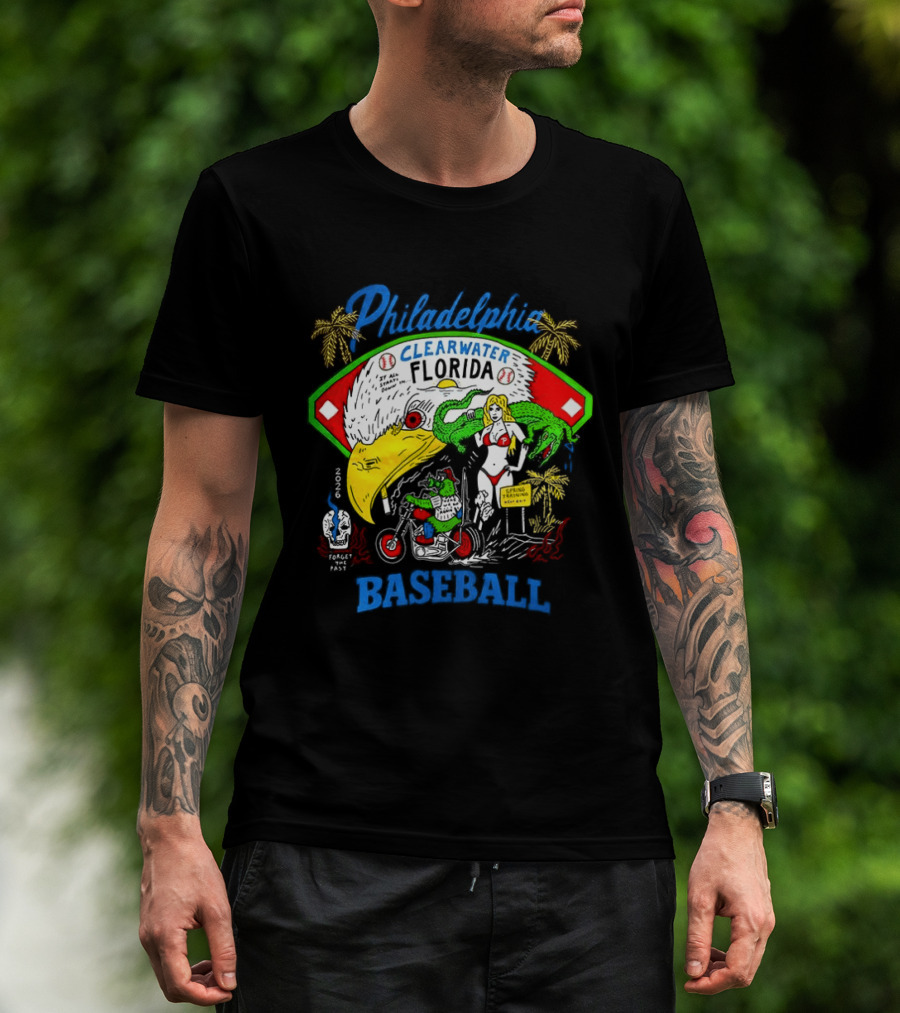 Philadelphia Phillies Clearwater Florida Baseball Alligator Beach Scene 2026 T-Shirt