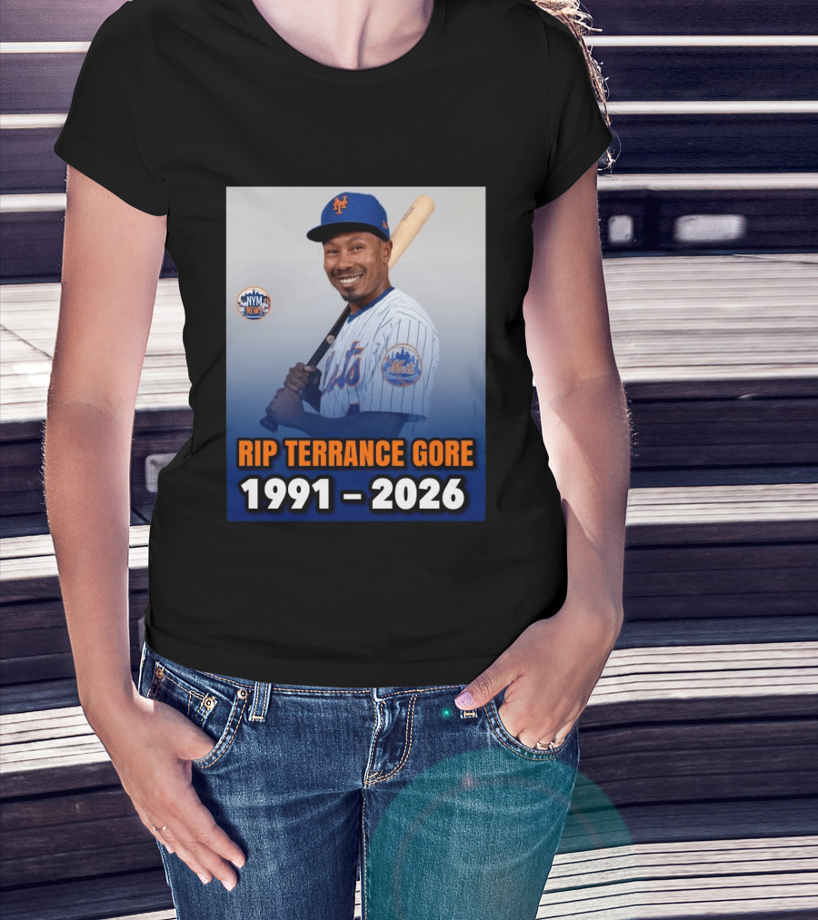 Rip Terrance Gore Mets Tribute 1991 2026 NYM News Baseball T-Shirt
