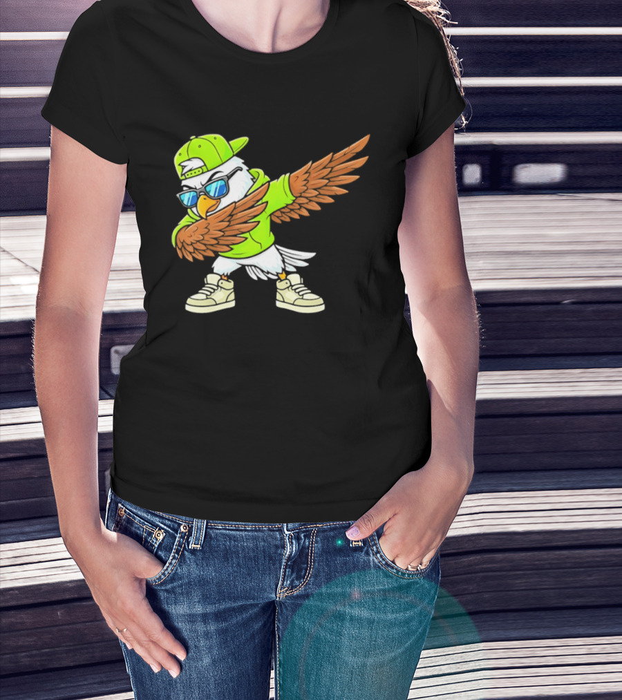 Seattle Seahawks Dabbing Hip Hop Eagle Fan T-Shirt