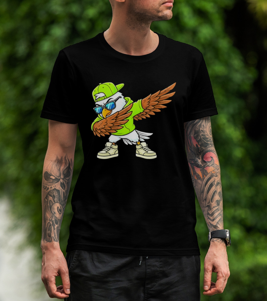 Seattle Seahawks Dabbing Hip Hop Eagle Fan T-Shirt