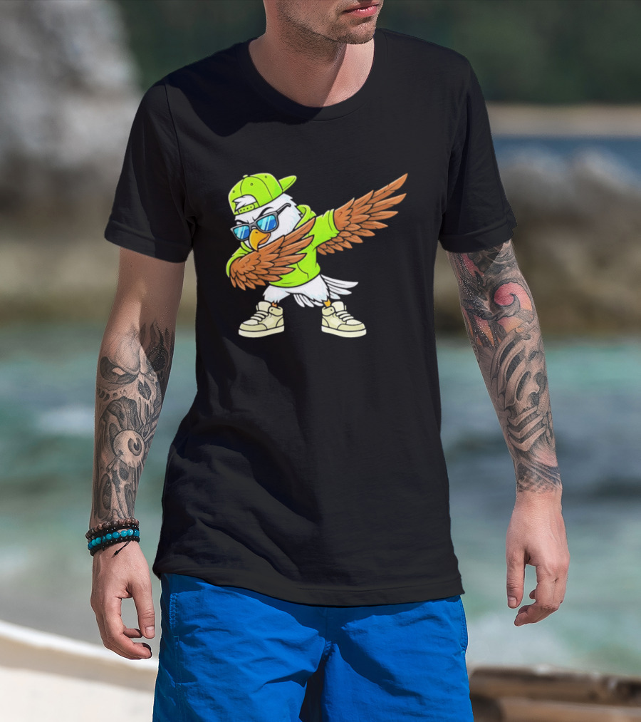 Seattle Seahawks Dabbing Hip Hop Eagle Fan T-Shirt