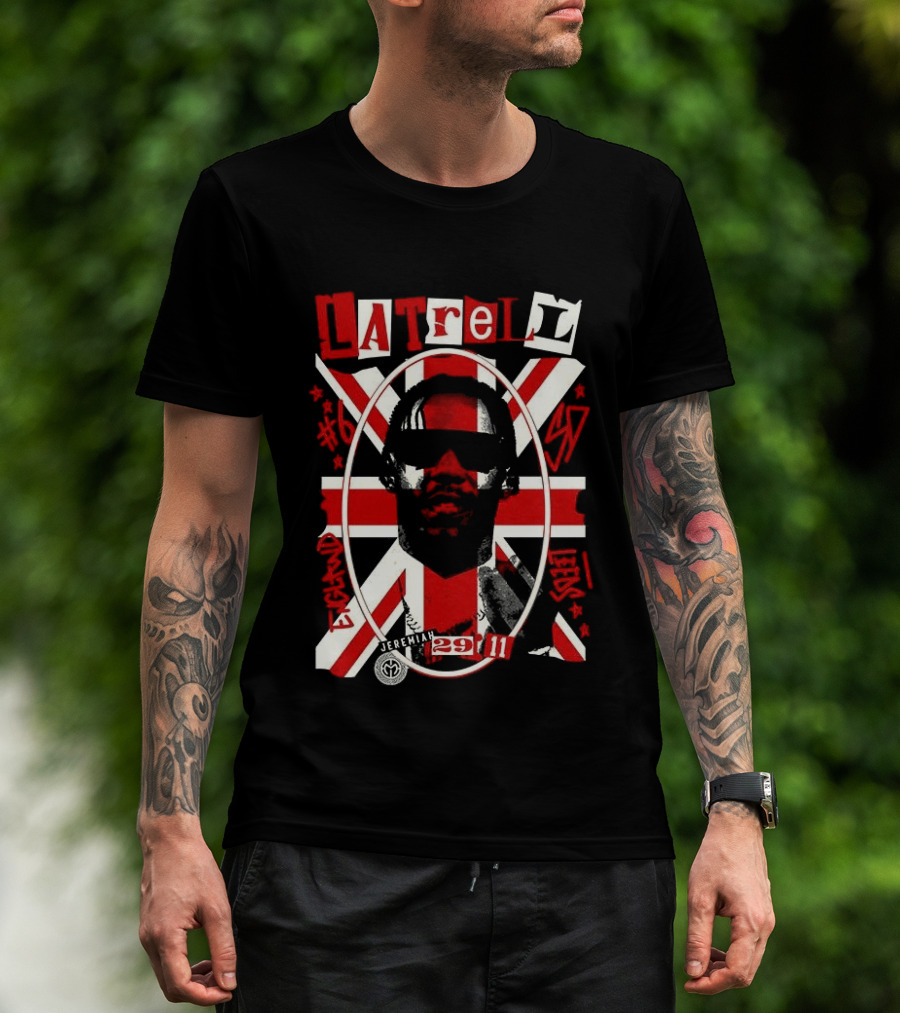 Latrell Davis San Diego State Aztecs NCAA Basketball UK Union Flag 29 11 T-Shirt