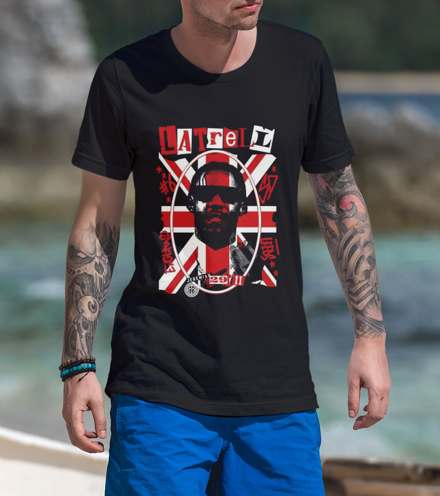 Latrell Davis San Diego State Aztecs NCAA Basketball UK Union Flag 29 11 T-Shirt