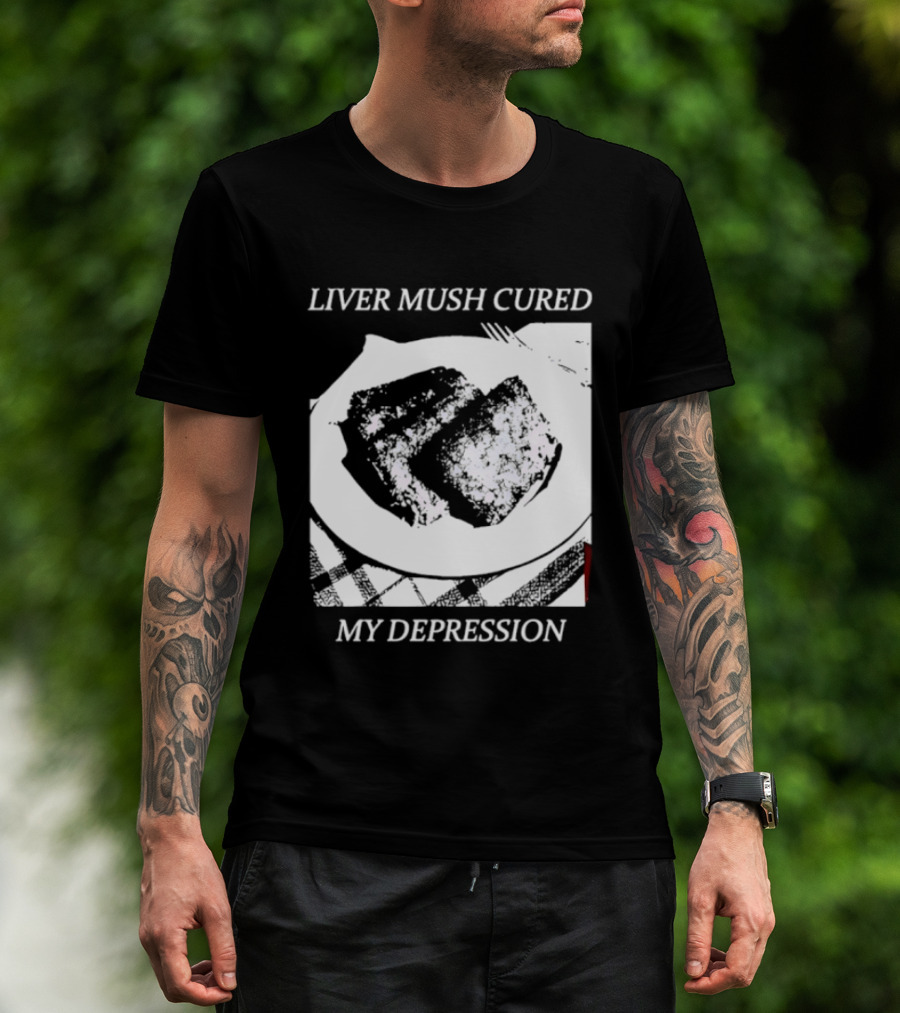 Liver Mush Cured My Depression By Graham Irvin Plate T-Shirt