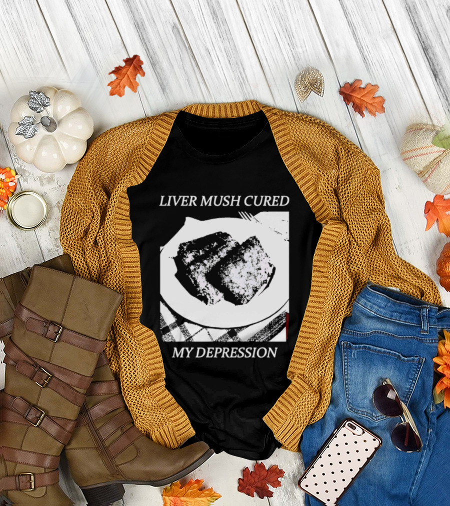 Liver Mush Cured My Depression by Graham Irvin Plate T-Shirt