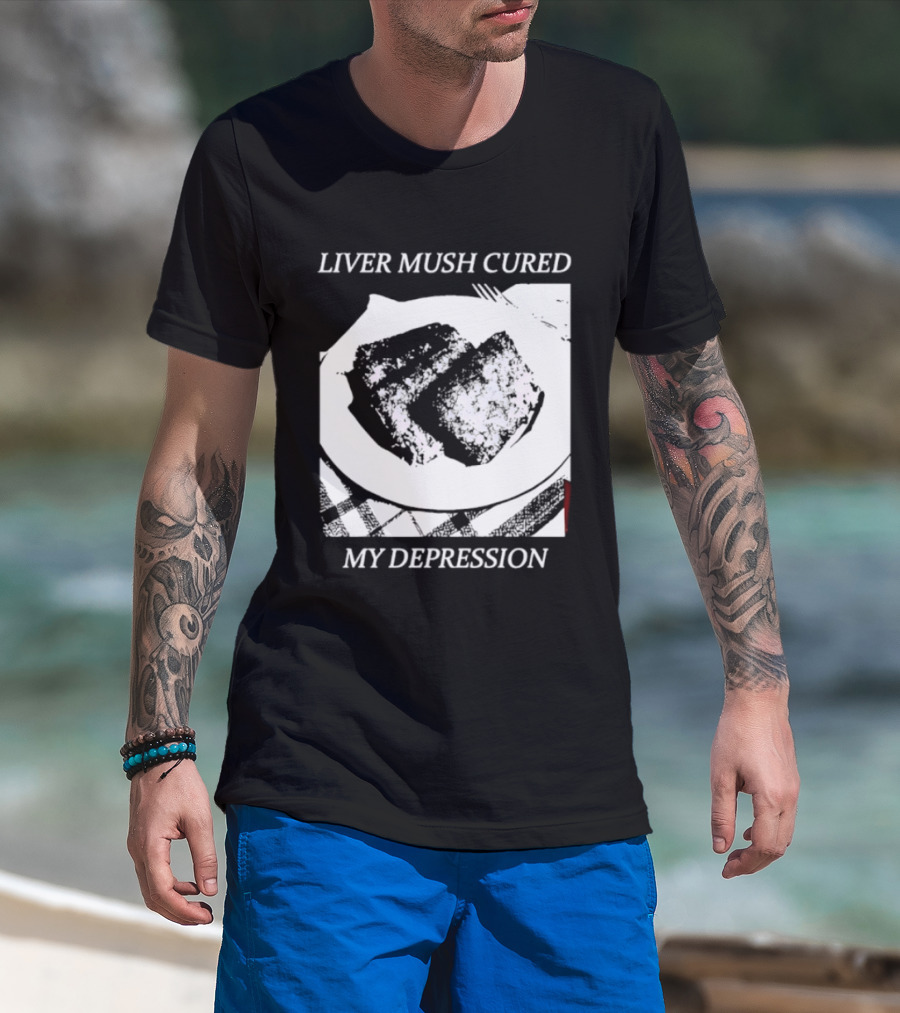 Liver Mush Cured My Depression By Graham Irvin Plate T-Shirt