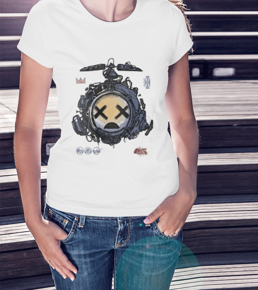 Good Kid Drone X Eyes Sad Face Tech Sphere T-Shirt