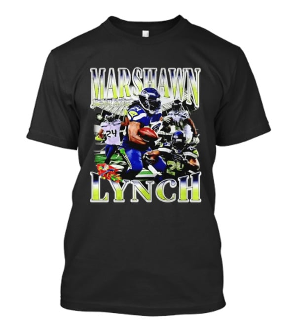 Marshawn Lynch Seattle Seahawks Football Star Running Back Legends T-Shirt