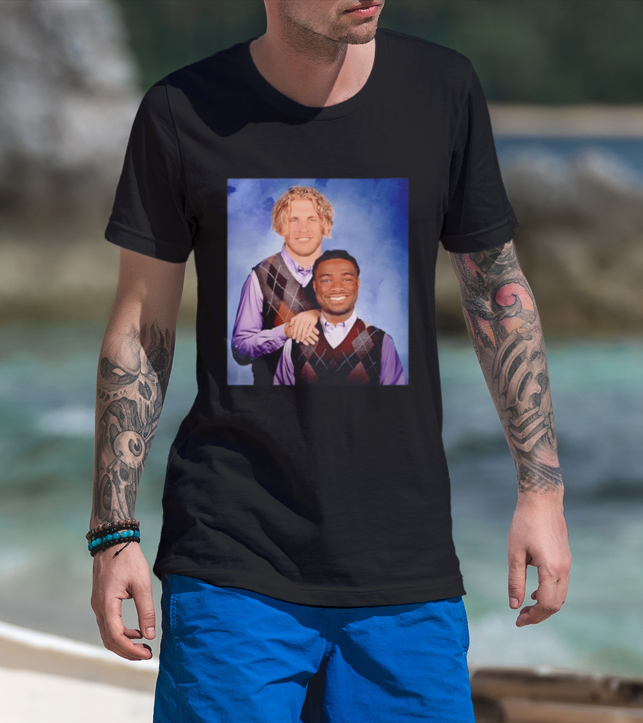 Cooper Kupp Jalen Milroe Step Brothers Comedy Parody Sweater Vest Collage T-Shirt