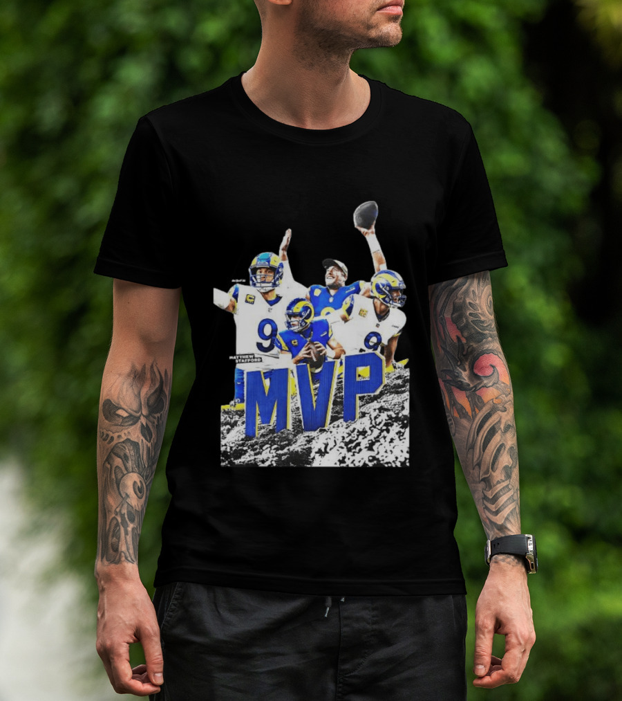 Matthew Stafford Los Angeles Rams MVP 2025 Number 9 Football T-Shirt