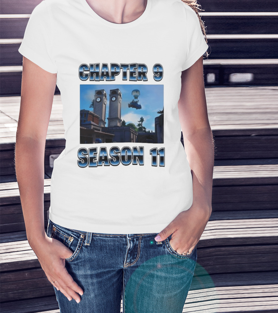 Chapter 9 Season 11 Tower Scene Floating Bus T-Shirt