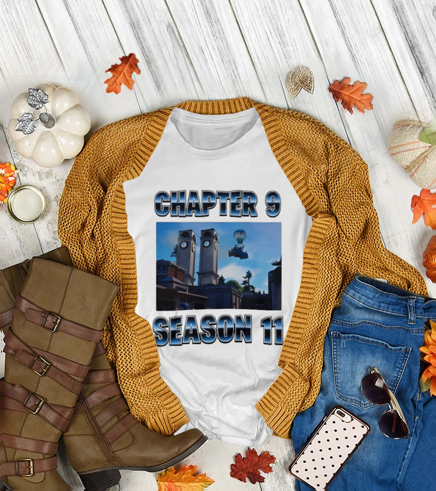 Chapter 9 Season 11 Tower Scene Floating Bus T-Shirt