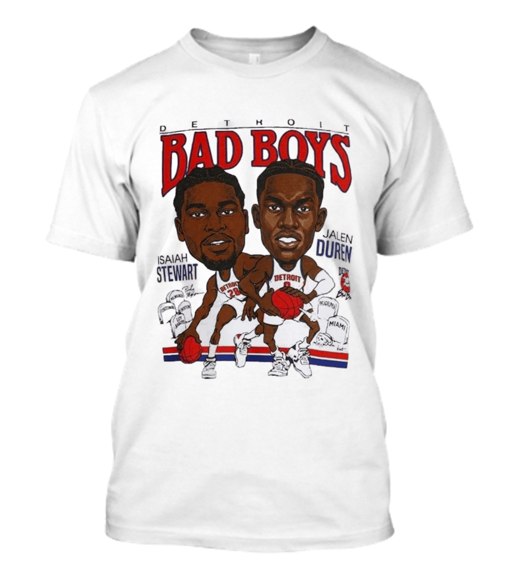 Isaiah Stewart Jalen Duren Detroit Pistons Bad Boys Basketball T-Shirt