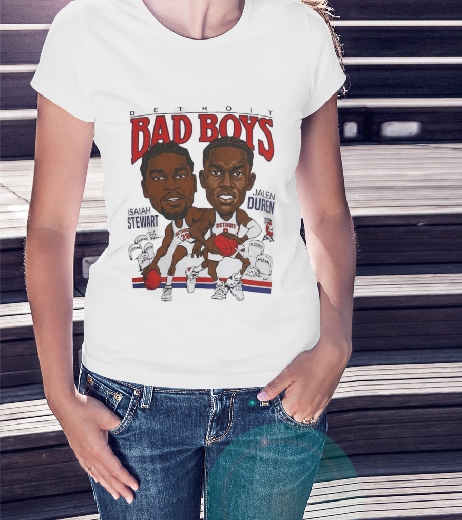 Isaiah Stewart Jalen Duren Detroit Pistons Bad Boys Basketball T-Shirt