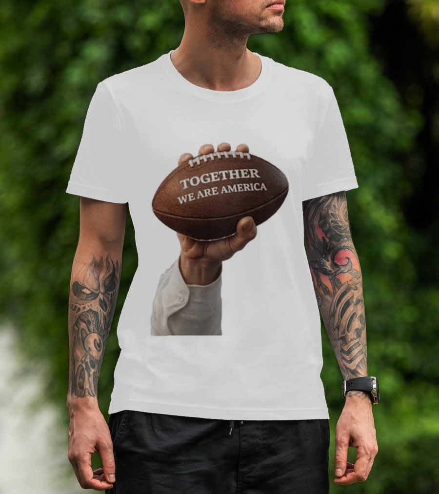 Together We Are America Football Unity 2025 2026 T-Shirt