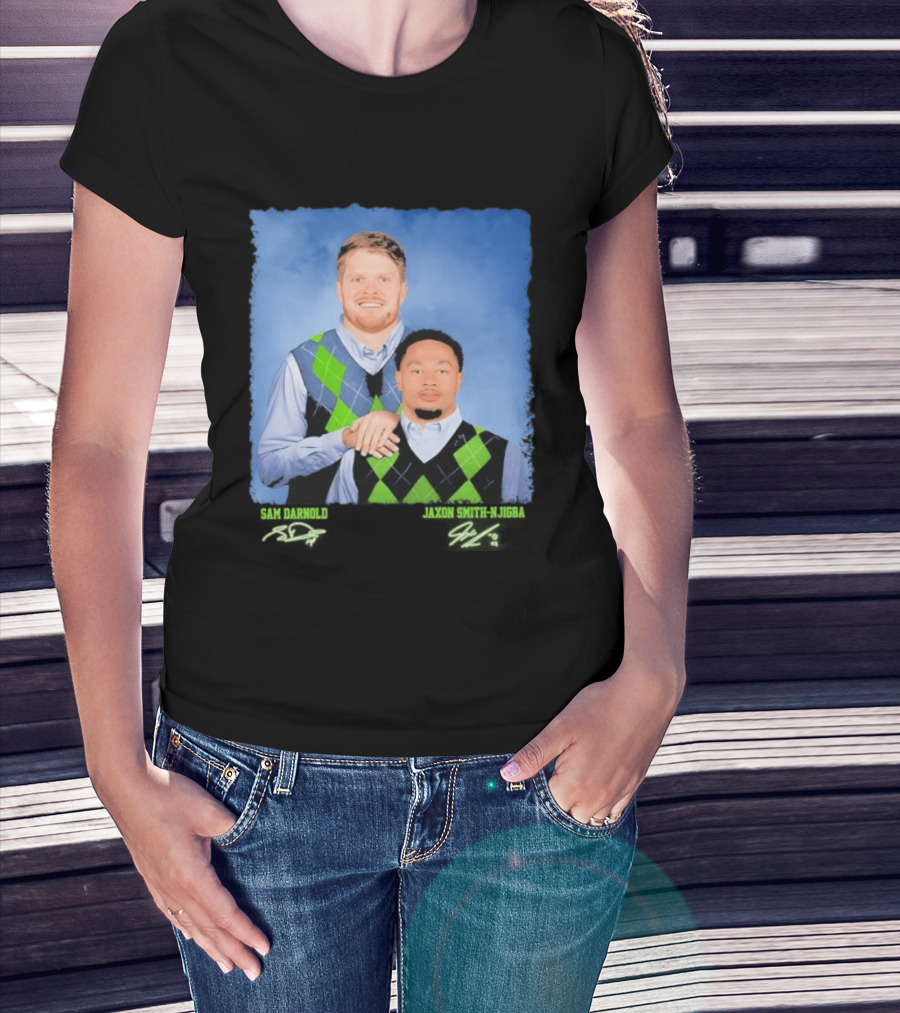 Darnold Smith Step Bros Style Football Duo Signatures T-Shirt