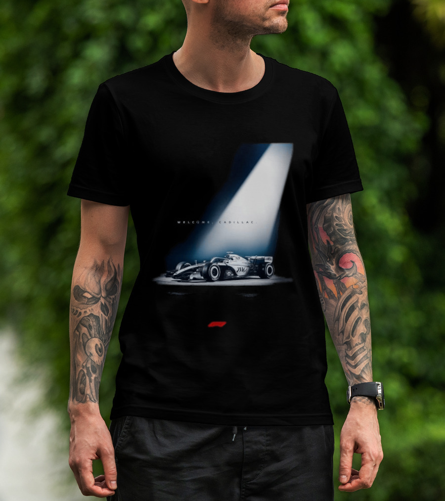 Welcome Cadillac F1 Team Formula 1 Racing Car Spotlight T-Shirt