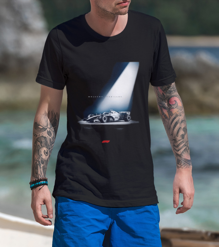 Welcome Cadillac F1 Team Formula 1 Racing Car Spotlight T-Shirt
