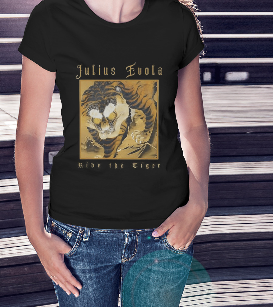 Julius Evola Ride The Tigers Fierce Golden Tiger T-Shirt