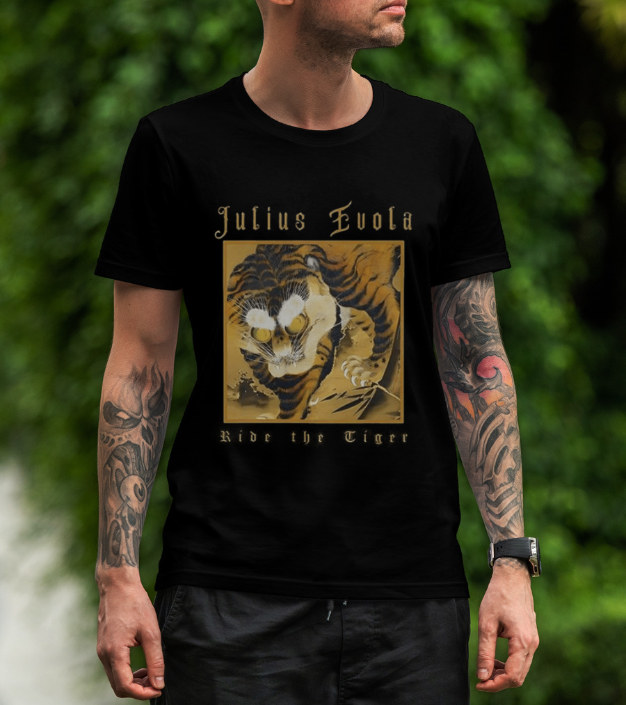 Julius Evola Ride The Tigers Fierce Golden Tiger T-Shirt