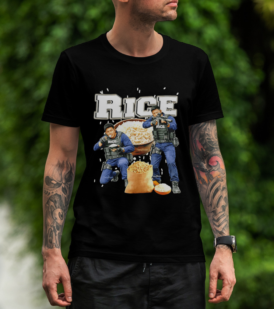 Rice Ice Police Tactical Humor T-Shirt