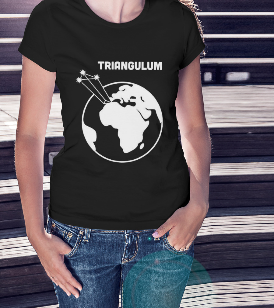 Triangulum Constellation Over Earth Globe T-Shirt