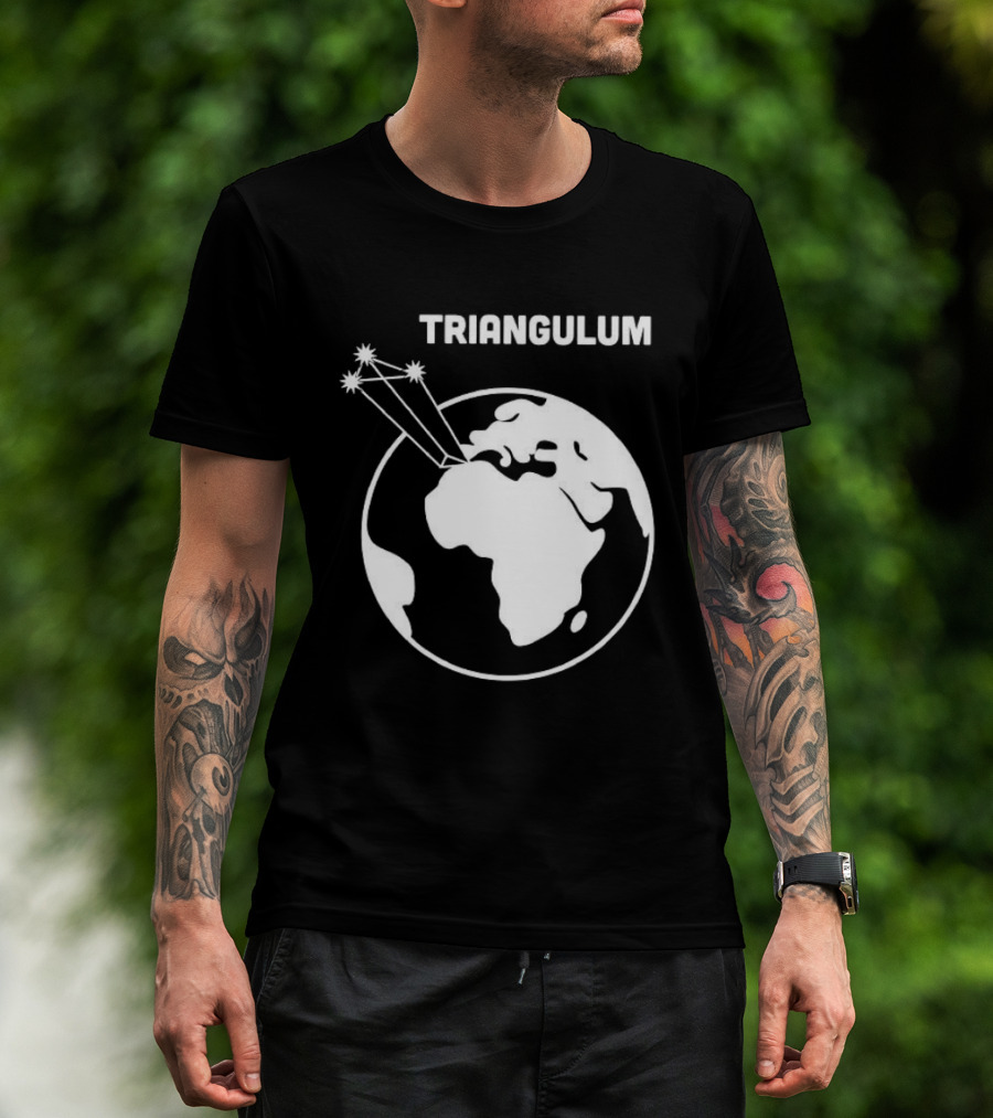 Triangulum Constellation Over Earth Globe T-Shirt