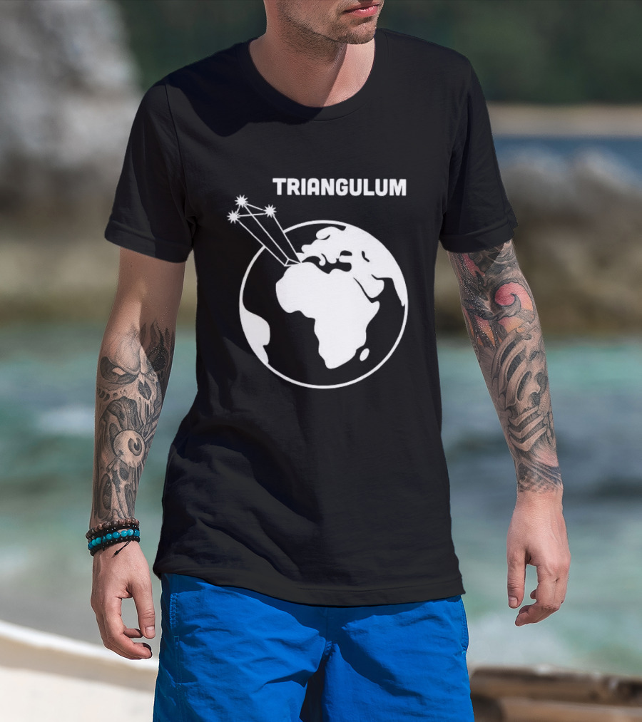 Triangulum Constellation Over Earth Globe T-Shirt