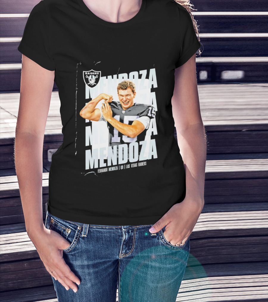 Las Vegas Raiders Fernando Mendoza Quarterback 15 Mendoza T-Shirt