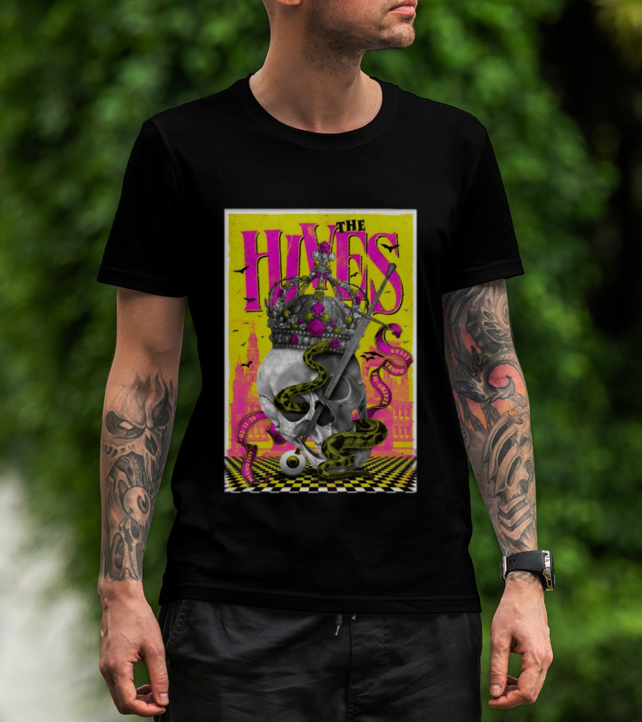 The Hives Teatro Metropolitán Mexico Feb 11 2026 Skull Crown Snake T-Shirt