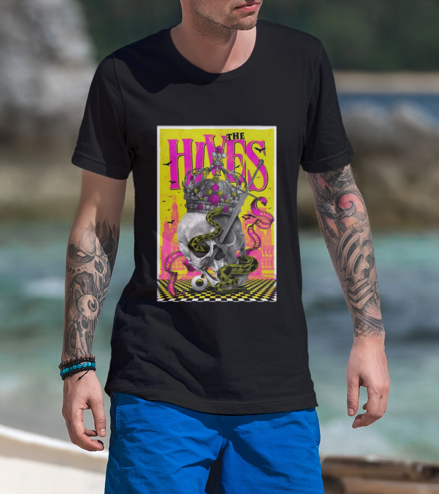 The Hives Teatro Metropolitán Mexico Feb 11 2026 Skull Crown Snake T-Shirt