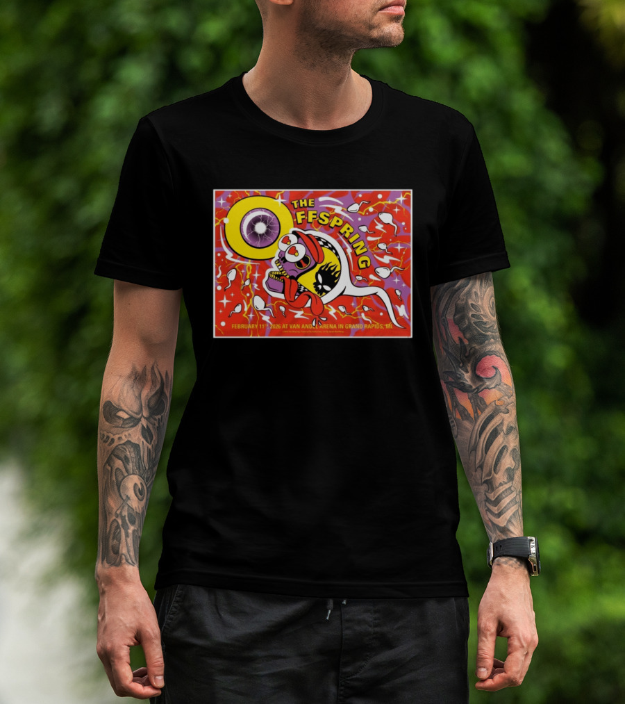 The Offspring February 11 2026 Van Andel Arena Grand Rapids MI Bold Psychedelic T-Shirt