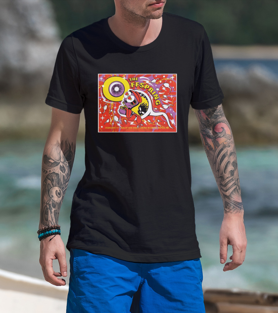 The Offspring February 11 2026 Van Andel Arena Grand Rapids MI Bold Psychedelic T-Shirt