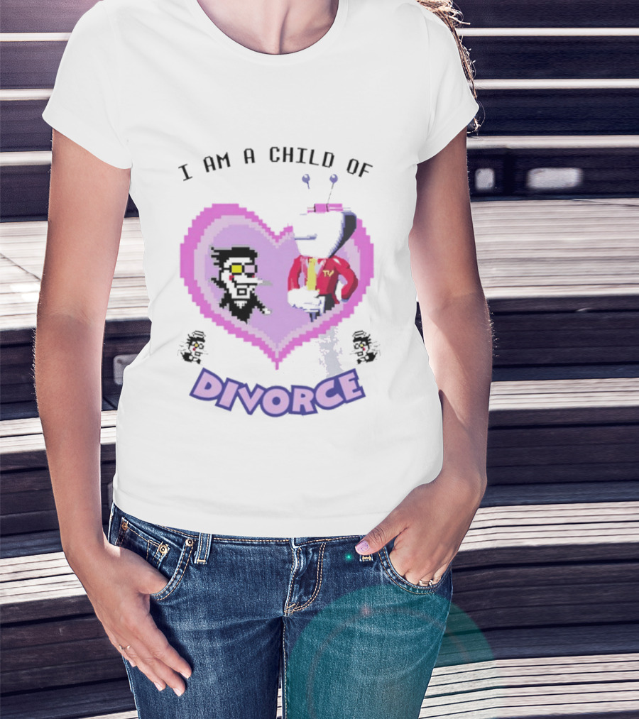 I Am A Child Of Divorce Heart Spamton Tenna Pixel T-Shirt