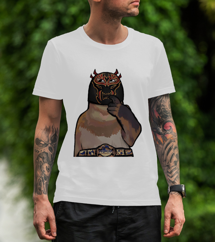 PrawTel Wrestling Champion Luchador Masked Monkey T-Shirt