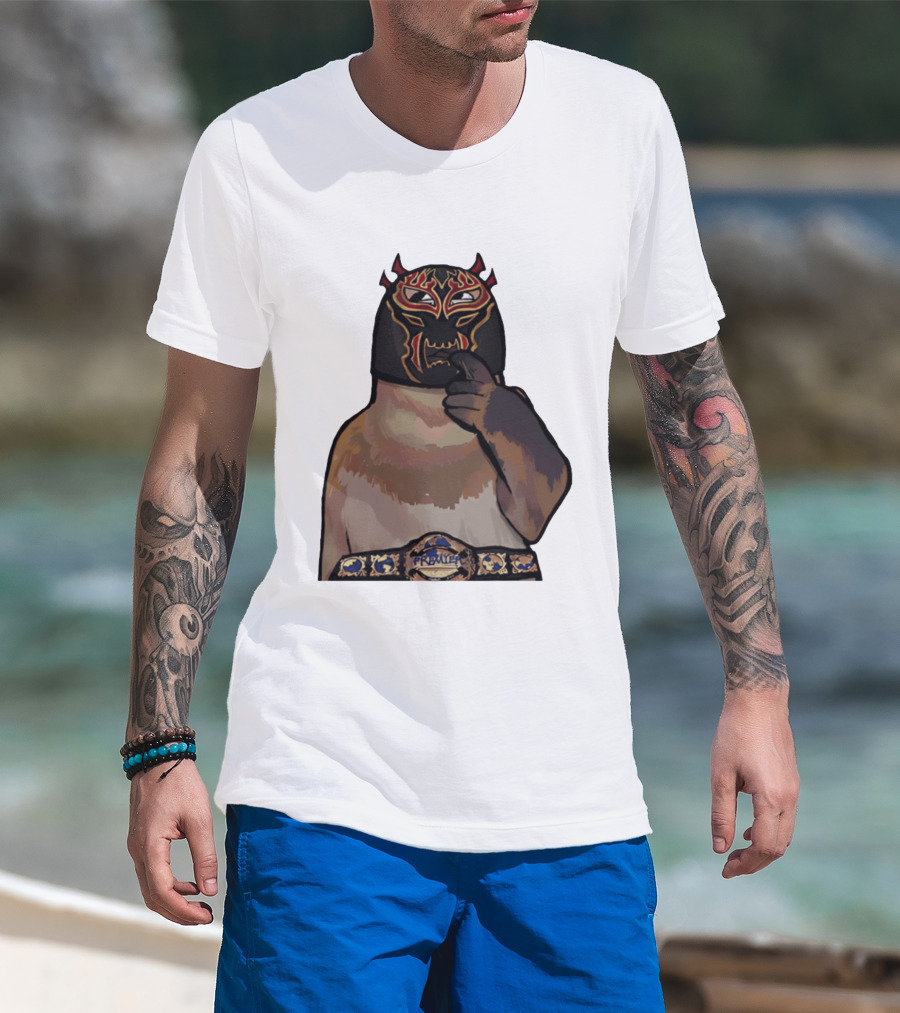 PrawTel Wrestling Champion Luchador Masked Monkey T-Shirt