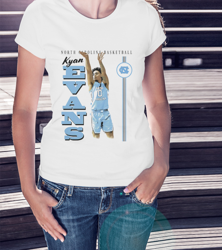 Kyan Evans North Carolina Basketball Tar Heels Team Spirit T-Shirt