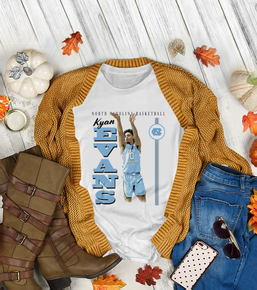 Kyan Evans North Carolina Basketball Tar Heels Team Spirit T-Shirt