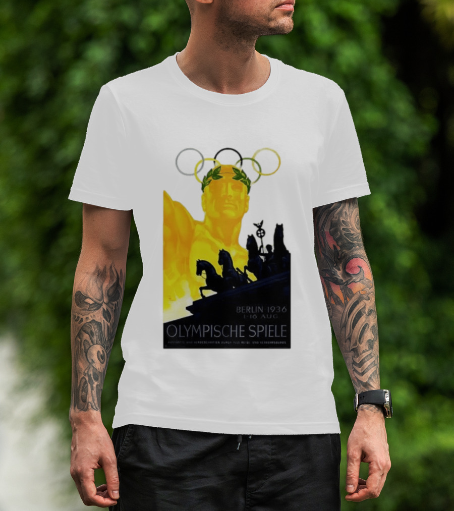 Berlin 1936 1 16 Aug Olympische Spiele Olympische Ringe Quadriga T-Shirt