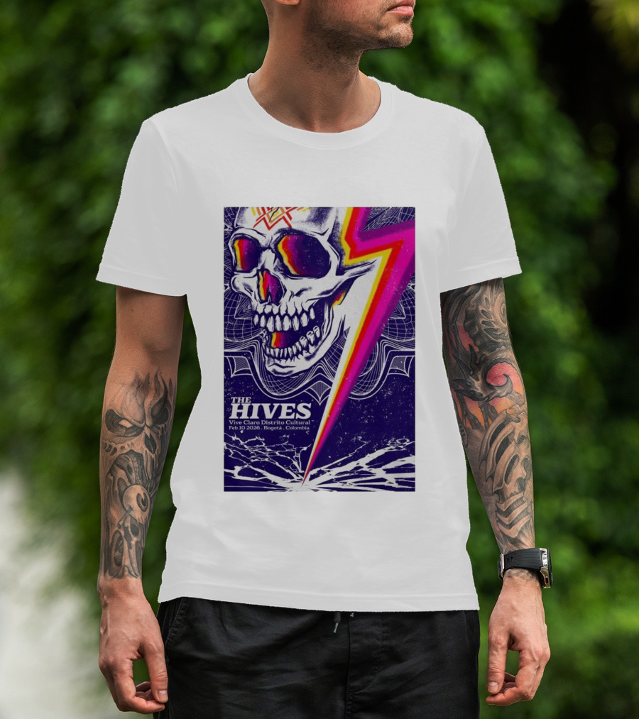 The Hives Vive Claro Distrito Cultural Bogotá Skull Lightning Feb 10 2026 T-Shirt