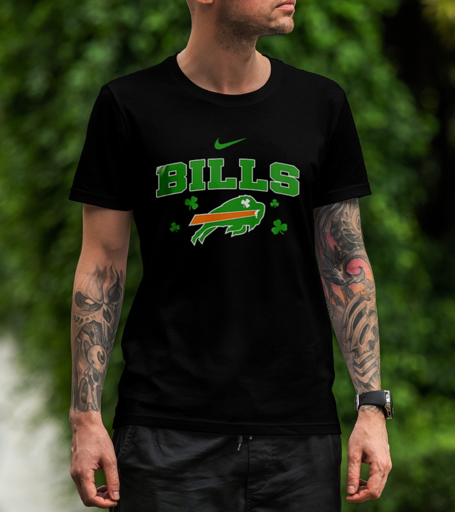 Buffalo Bills Irish Clover Green Nike St. Patrick's Day Edition T-Shirt
