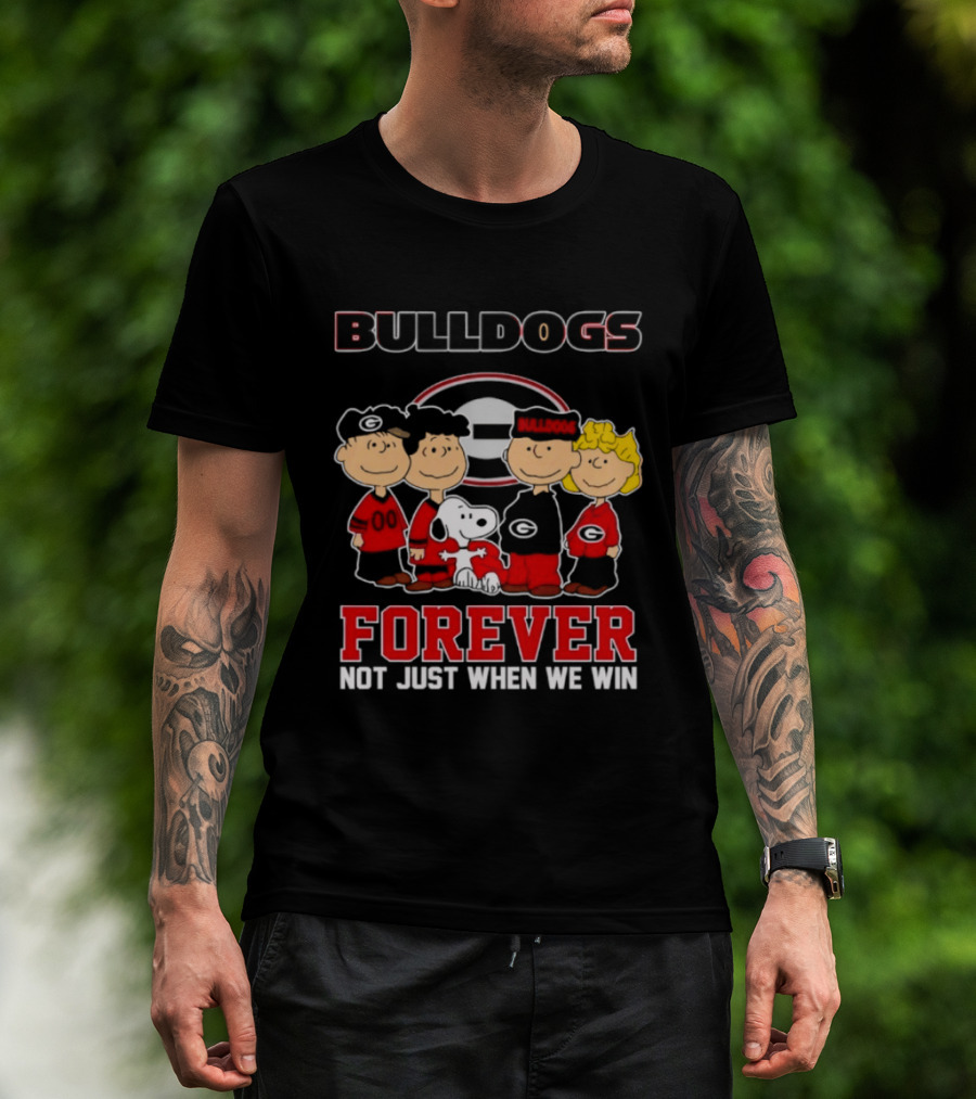 Bulldogs Snoopy Friends Forever Not Just When We Win T-Shirt