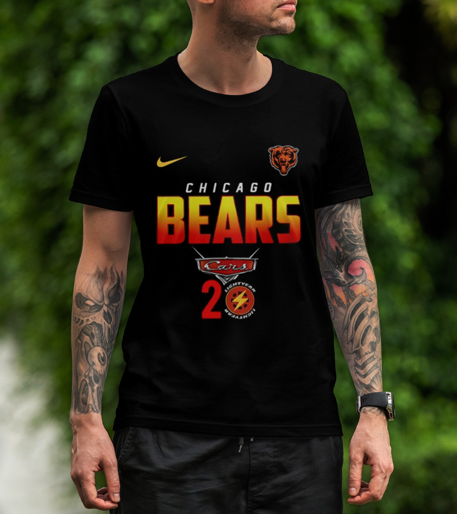 Chicago Bears Cars 20th Anniversary Nike Collaboration With Lightning T-Shirt