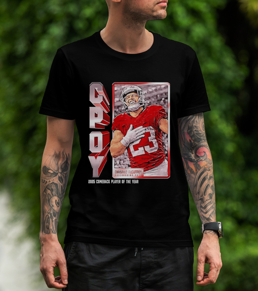 Christian Mccaffrey San Francisco 49ers CPOY 2025 Football Star T-Shirt