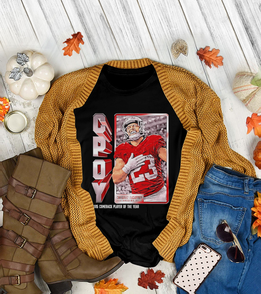 Christian Mccaffrey San Francisco 49ers CPOY 2025 Football Star T-Shirt