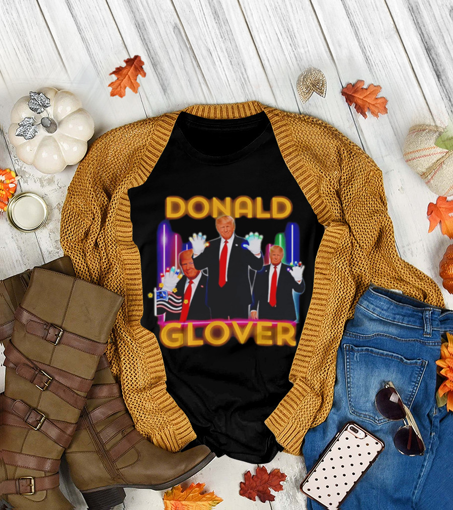 Donald Glover Donald Trump Neon Glove Dance Fusion Retro Pop Culture T-Shirt
