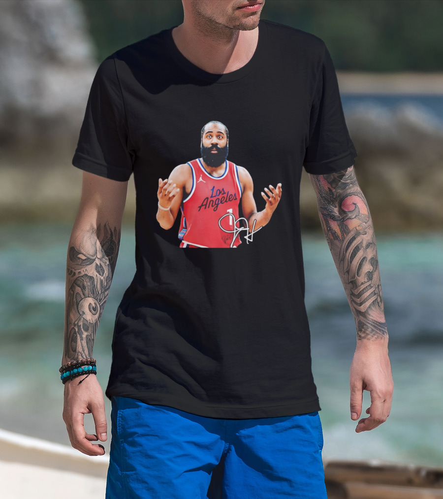 James Harden Los Angeles Basketball Jersey Player Collage T-Shirt