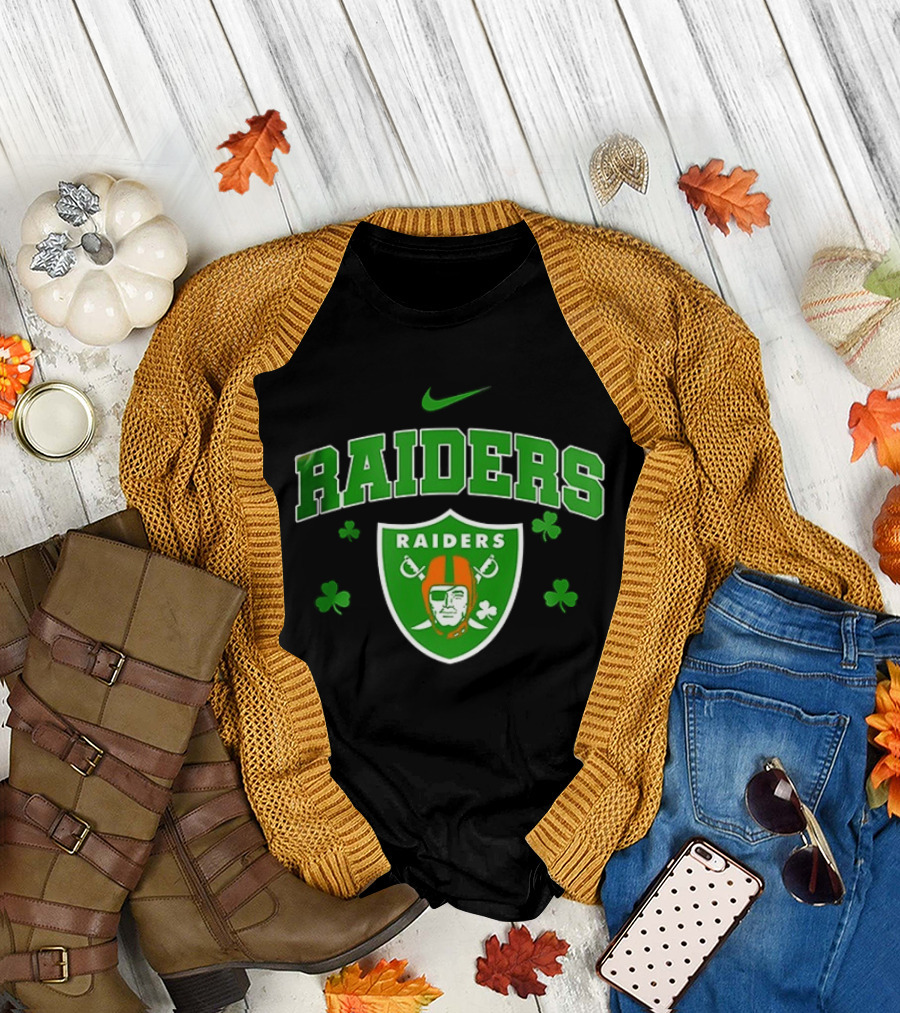 Las Vegas Raiders Irish Witch Soul Shamrock T-Shirt