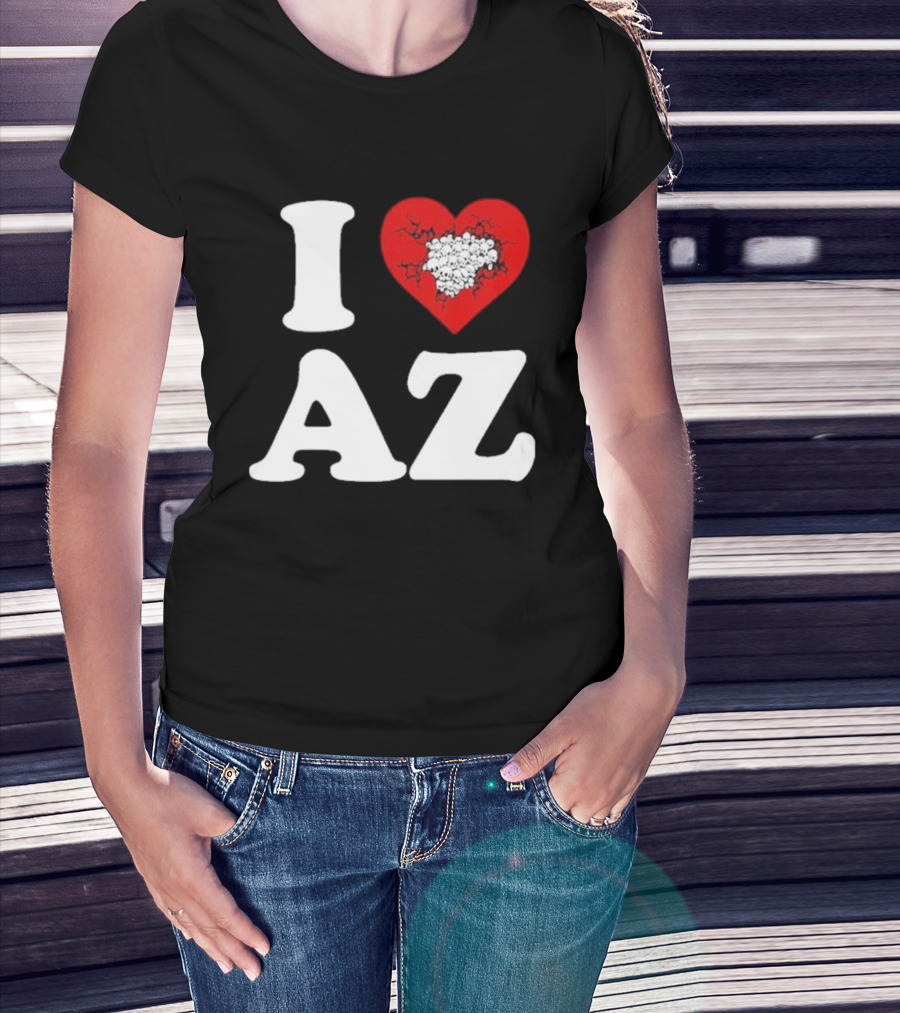 Gatecreeper I Heart Arizona Skull Heart T-Shirt