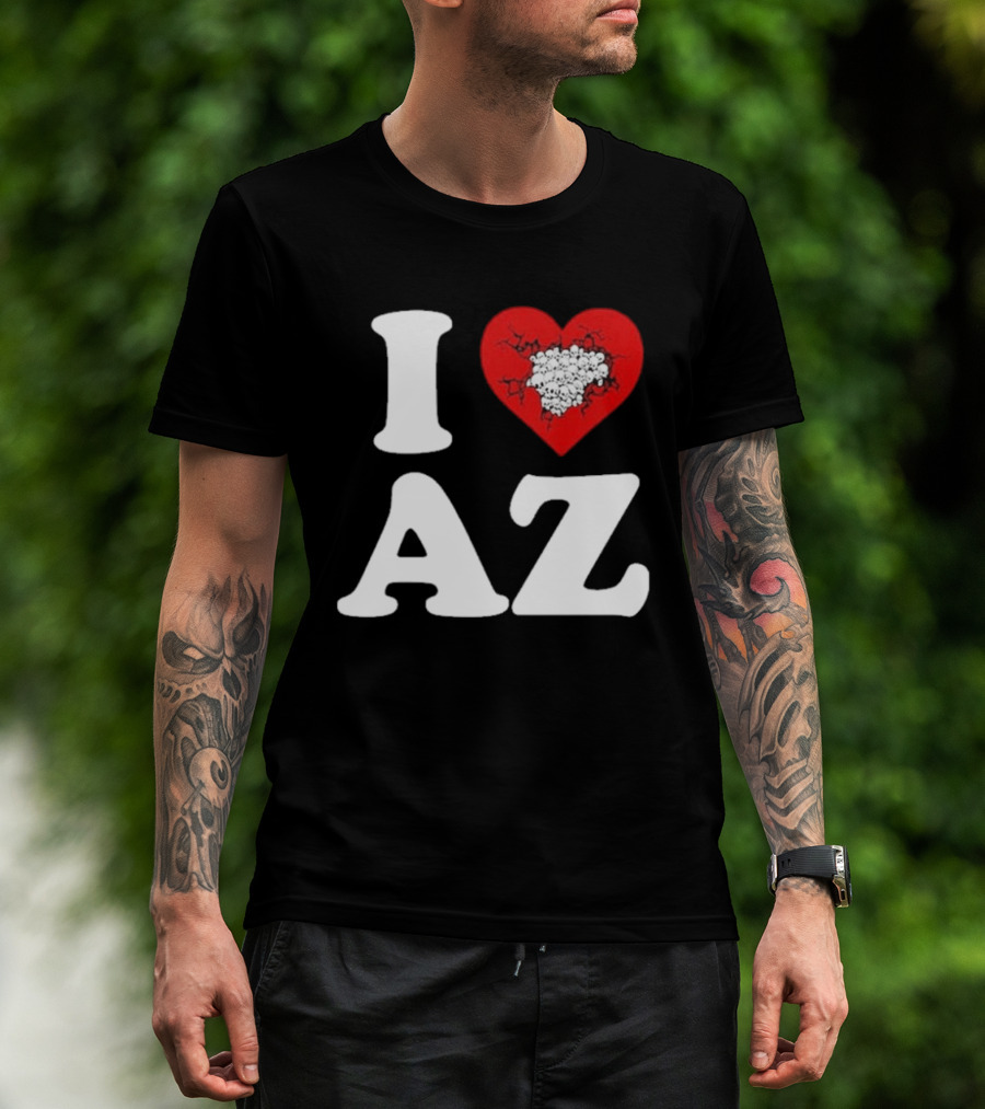 Gatecreeper I Heart Arizona Skull Heart T-Shirt